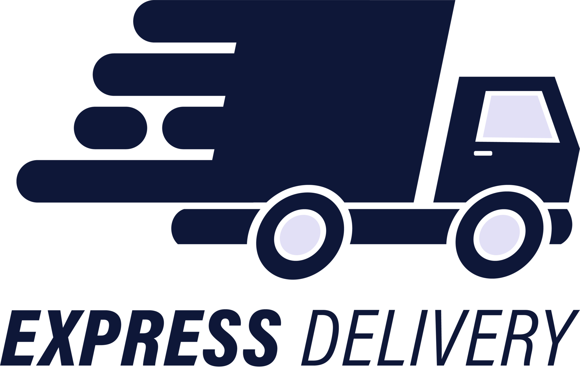 Truck with stop watch express delivery icon for shipping services