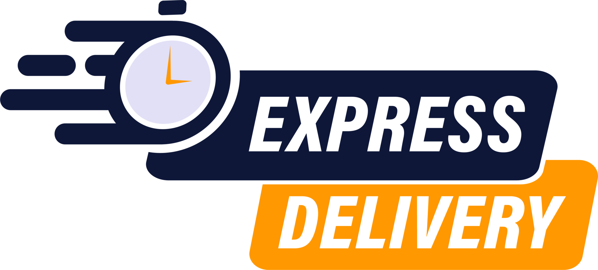 Express delivery with stopwatch icon concept for shipping services