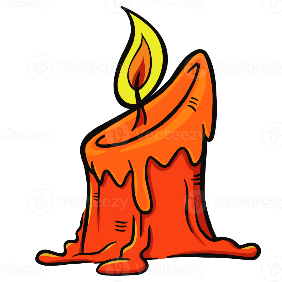 Halloween-Cartoon-Kerzen png