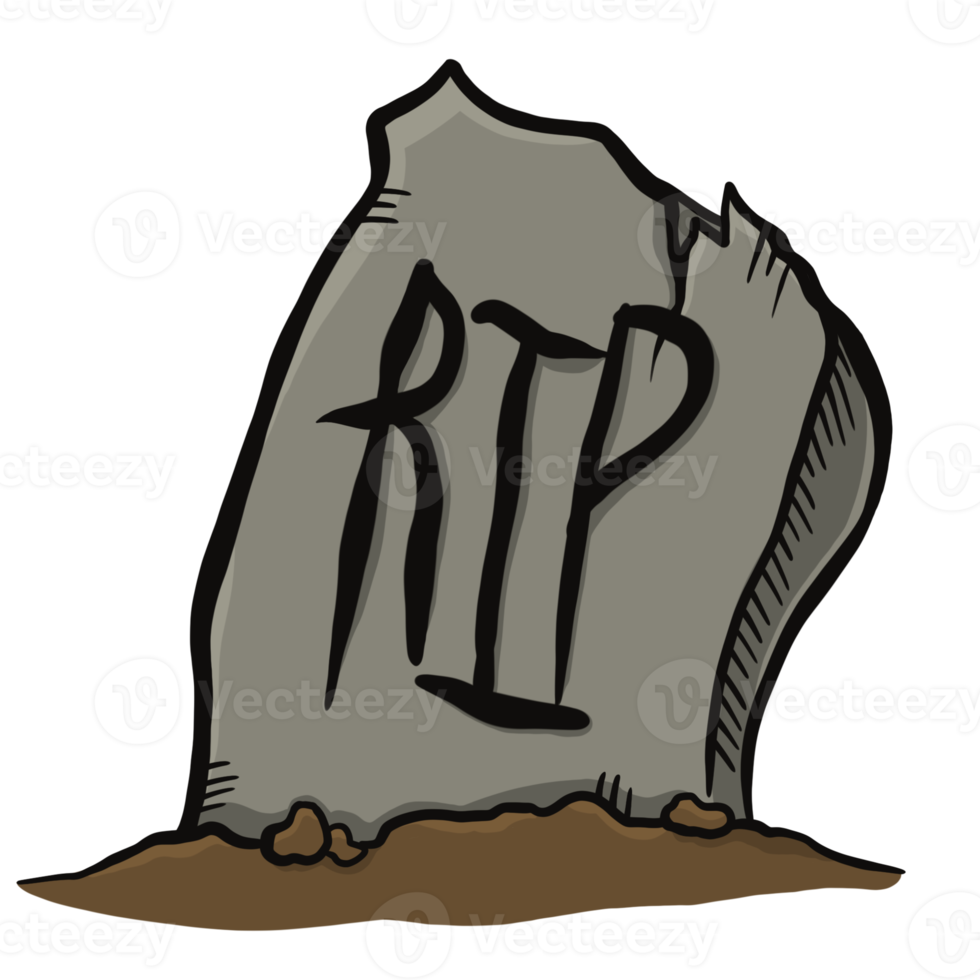 Halloween cartoon tombstone png