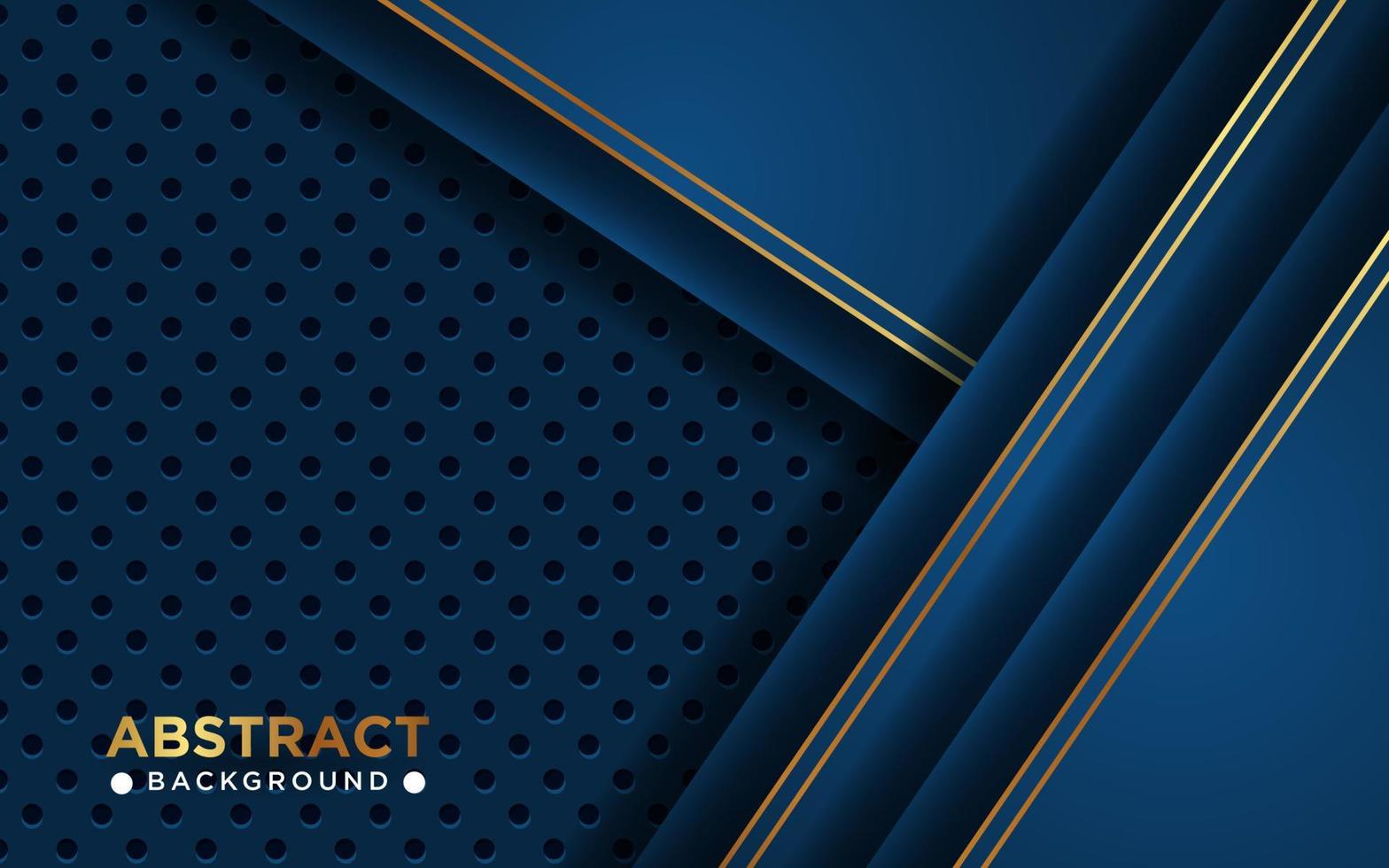 luxurious abstract blue navy gold line overlap layers with circle texture background. eps10 vector