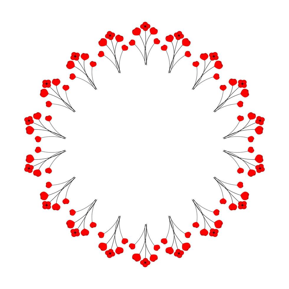 Vector illustration of a bright poppy flower. Anzac memorial day symbol