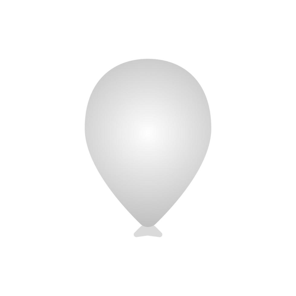 Vector illustration of white balloon element, complement, congratulation decoration