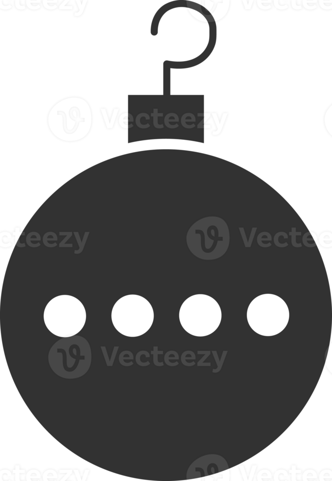 icône de cloche, ombre noire d'éléments d'hiver. png