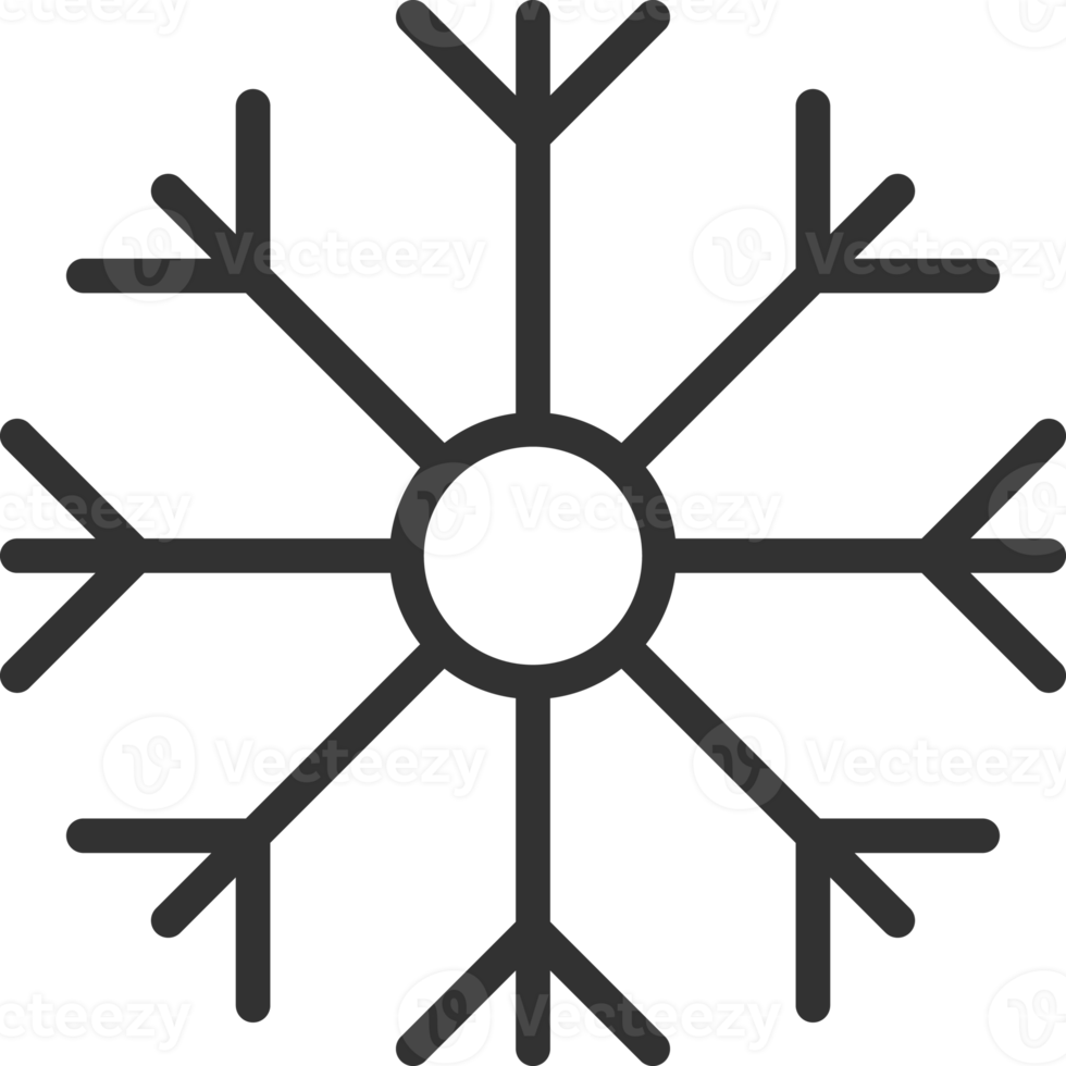 sneeuwvlokken icoon, winter elementen zwart schaduw. png