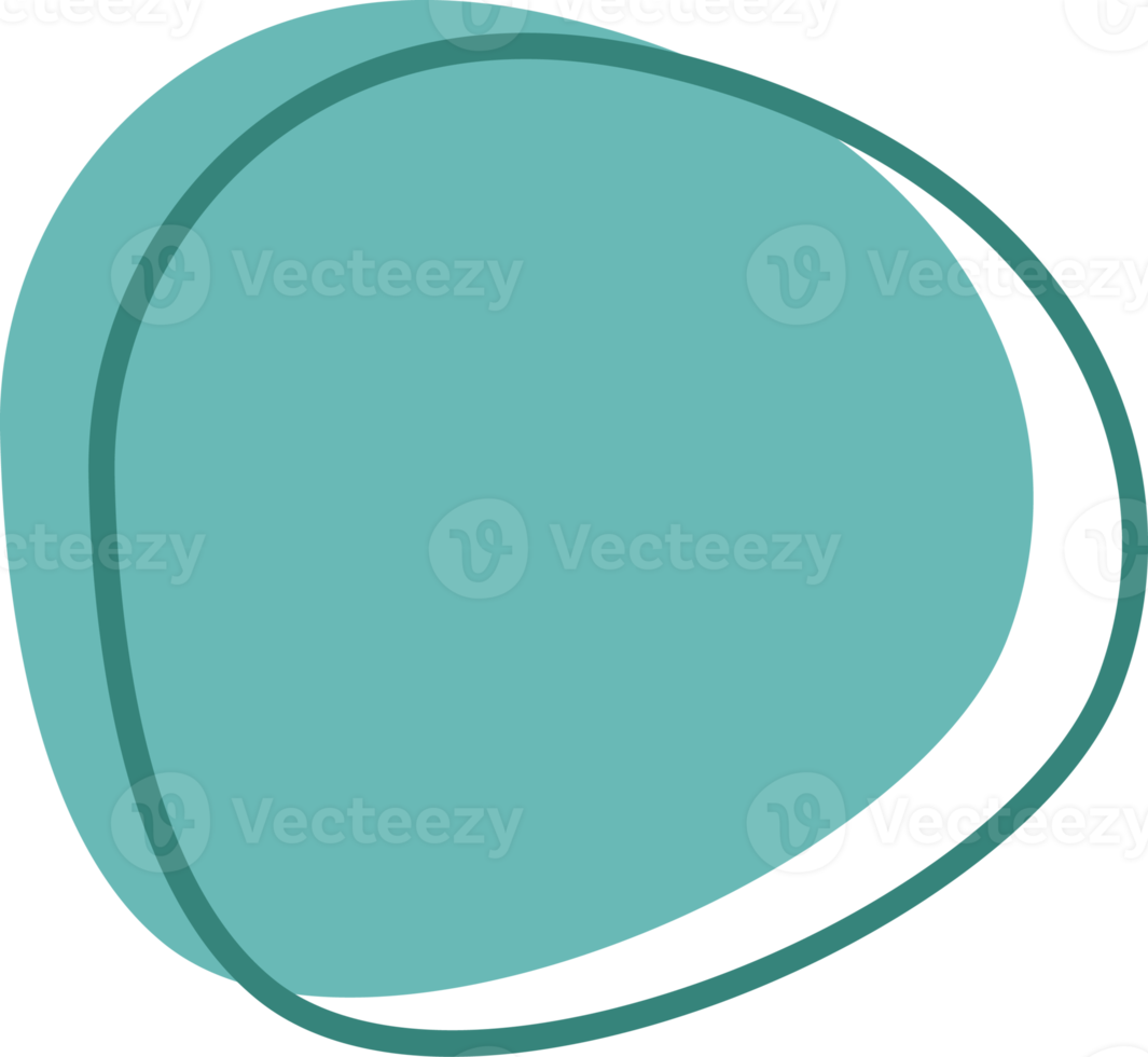 Text bubble circle shape abstract with green color. png