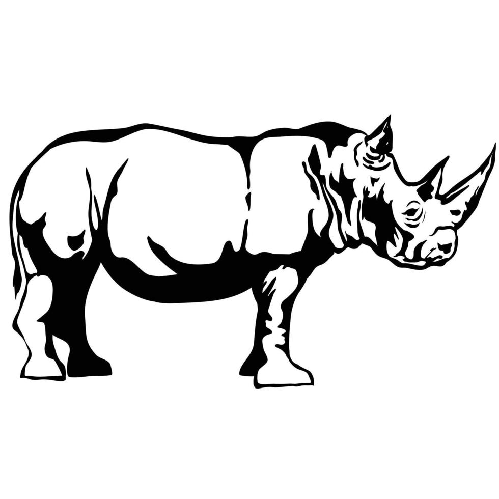 illustration of a rhinoceros vector