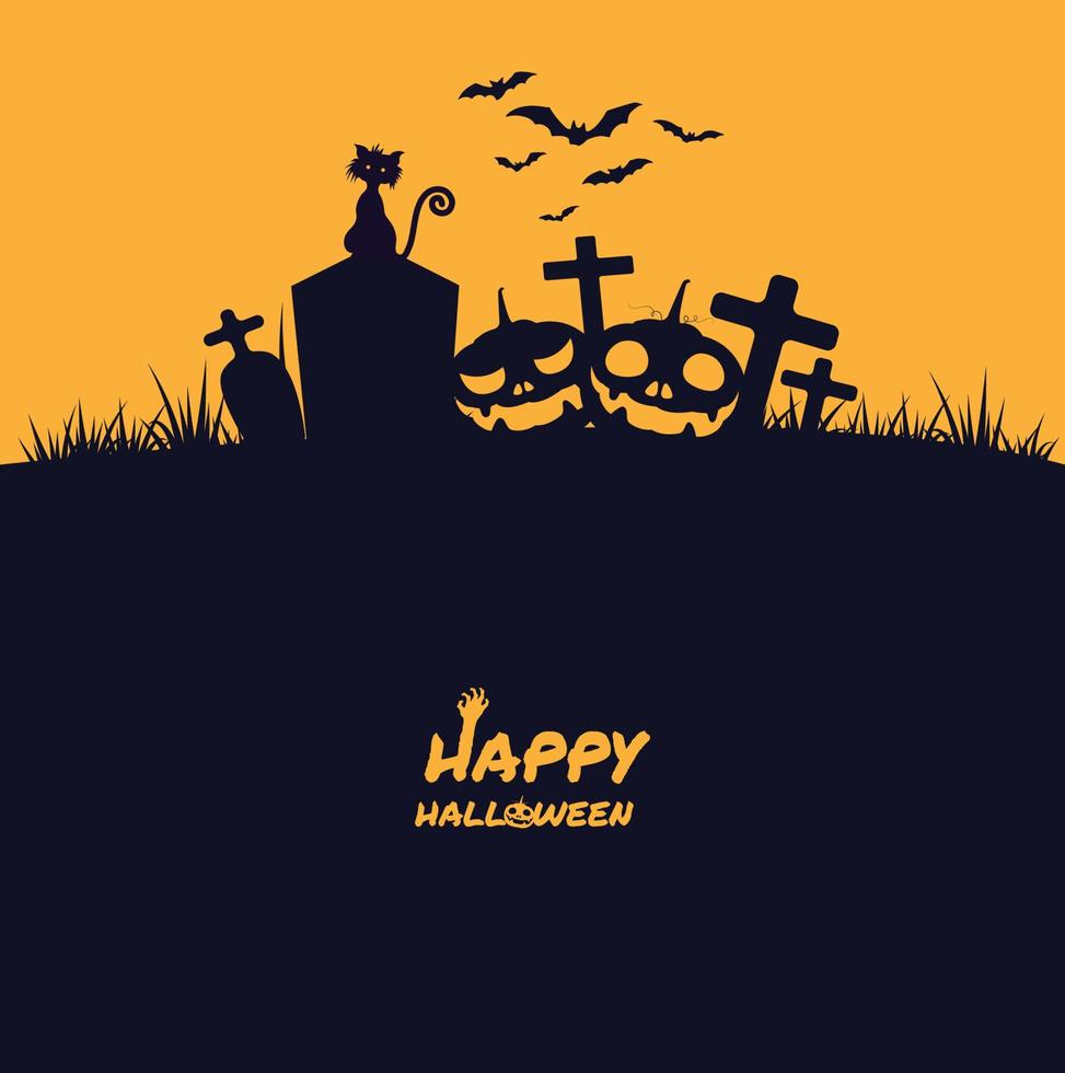 Ilustración de vector de calabazas de Halloween.
