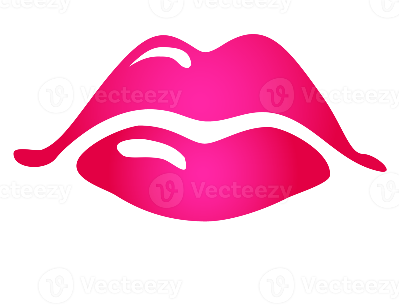 Lippen-Symbol, png mit transparentem Hintergrund