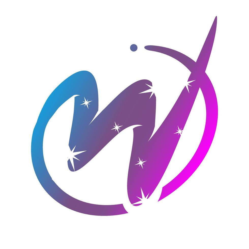 magic circle m or w logo vector