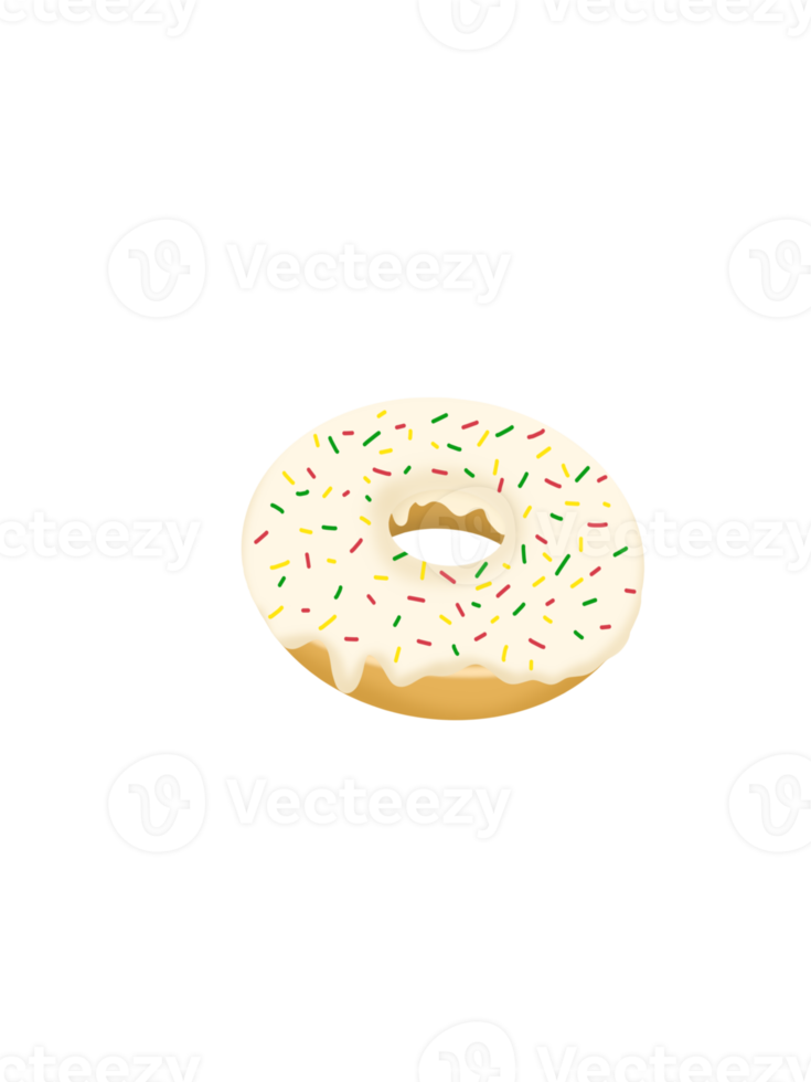 Vanilla donut illustration pro png. Suitable for your food poster or flyer decoration. png