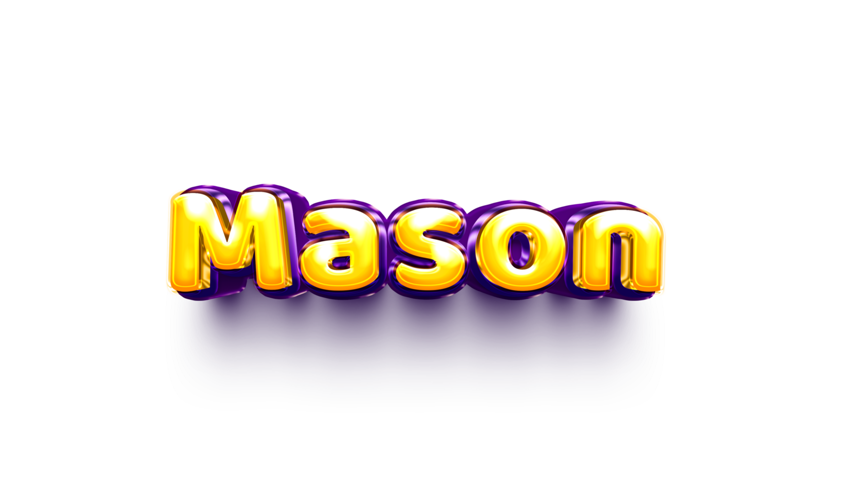names of boys English helium balloon shiny celebration sticker 3d inflated png