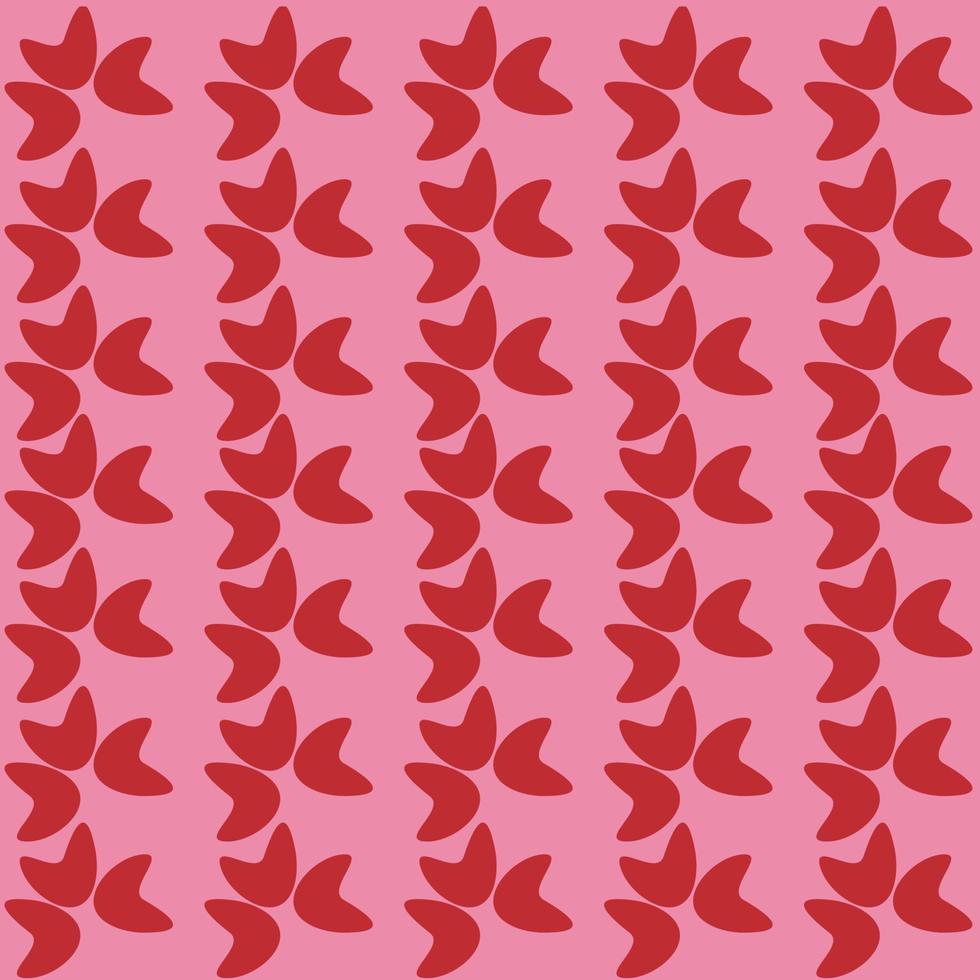 patrón sin costuras de corazones rojos. fondo del día de san valentín. amor tema romántico. textura abstracta vectorial con pequeños corazones lineales. diseño minimalista elegante para envolver, tela, tela, estampado, decoración de bodas vector