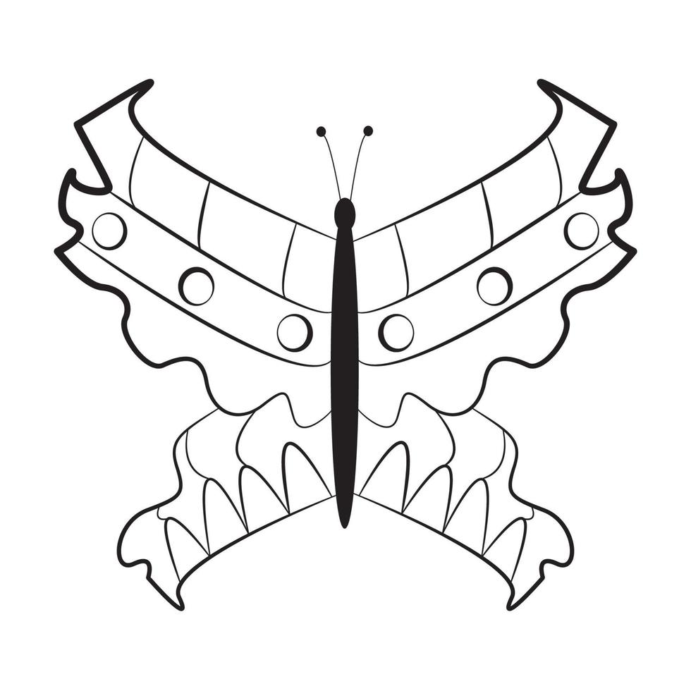 Beautiful butterfly with white background vector