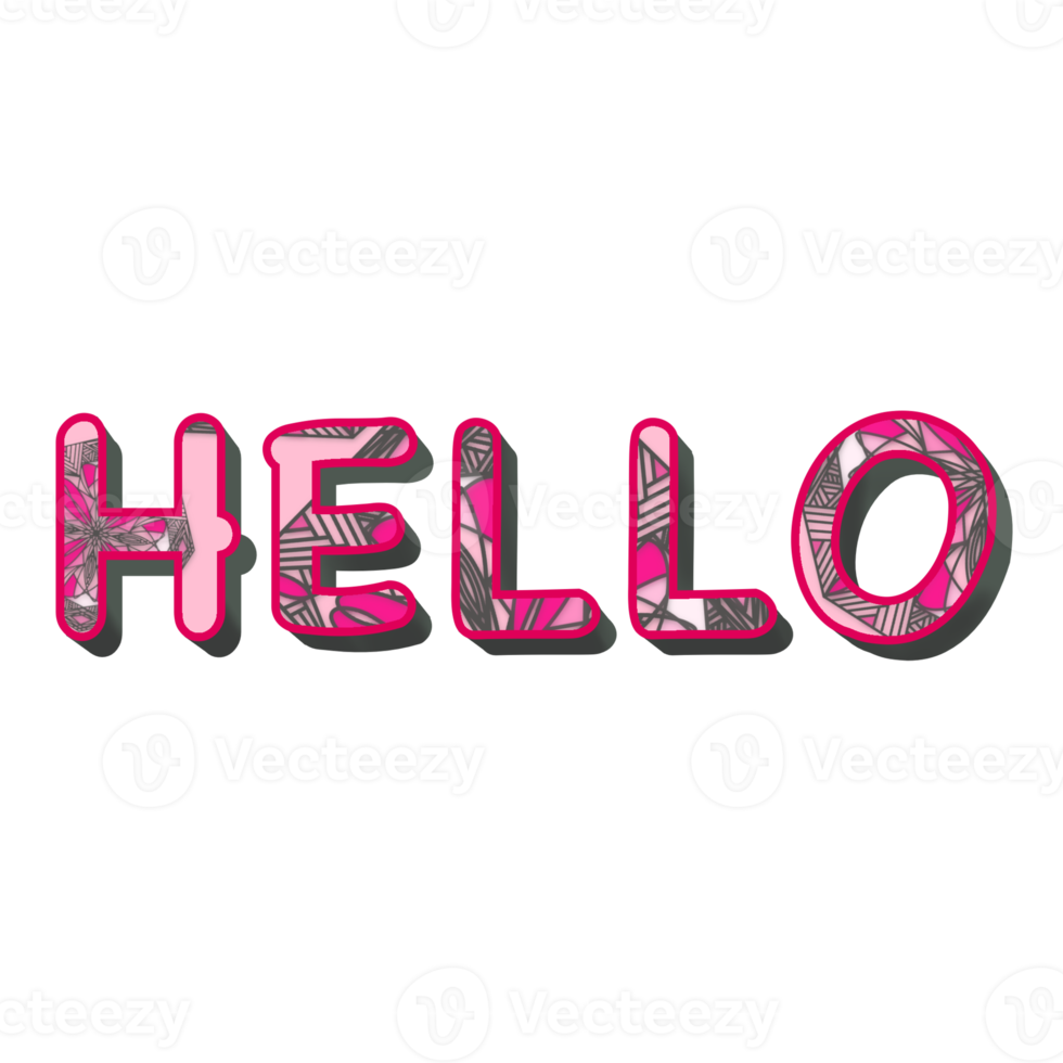 The Hello Decoration png