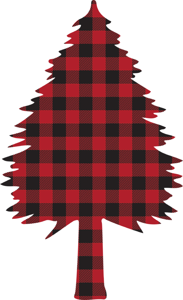 buffalo plaid árbol de navidad adornos clipart png