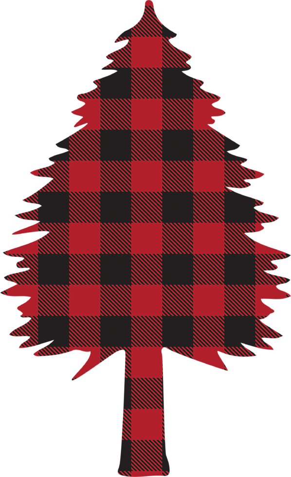 buffalo plaid árbol de navidad adornos clipart png