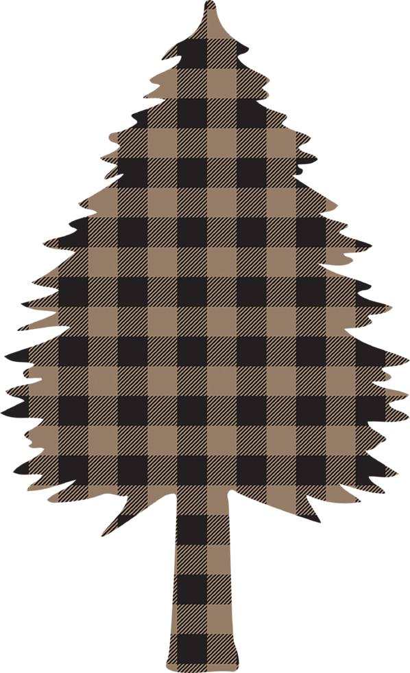 buffalo plaid árbol de navidad adornos clipart png