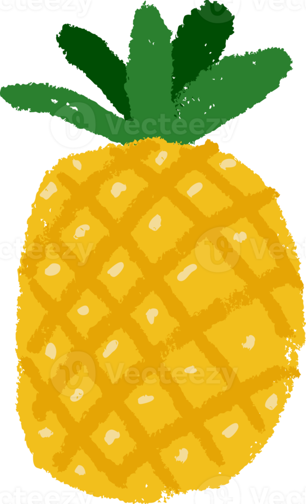 frutas e vegetais coloridos em estilo de desenho de mão plana png