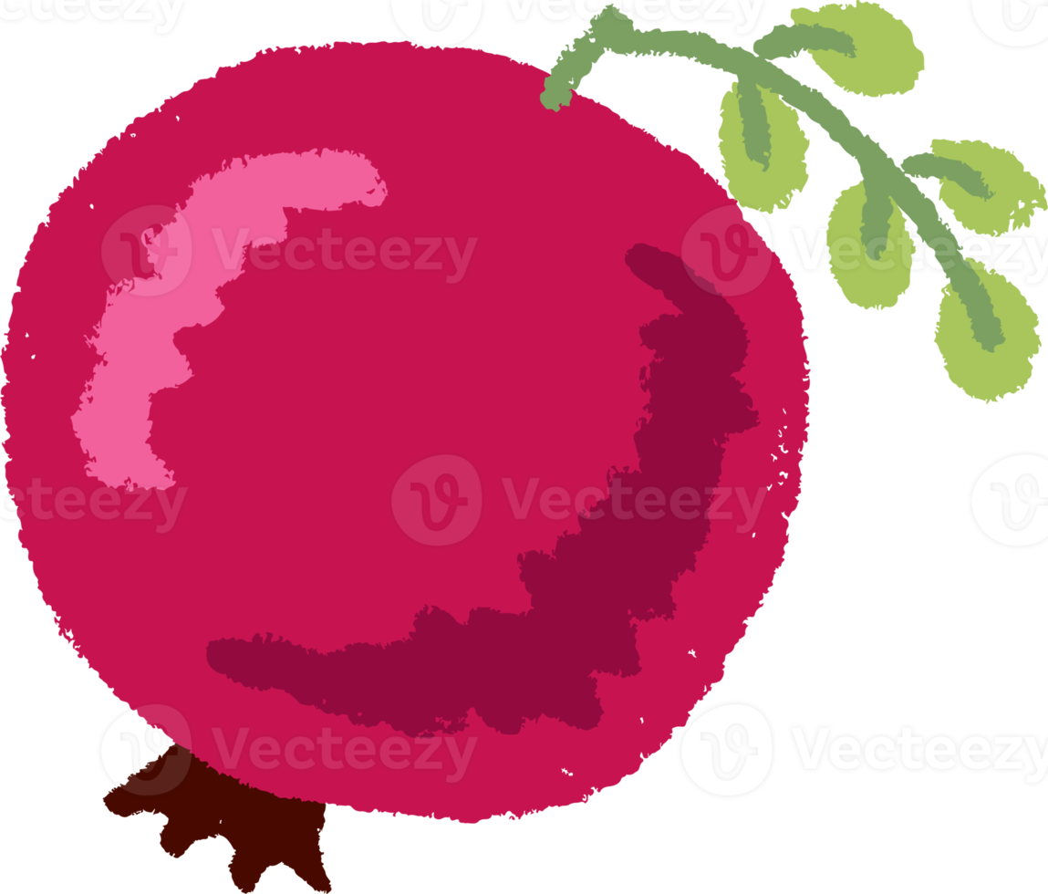 colorful fruit and vegetable in flat hand draw style png