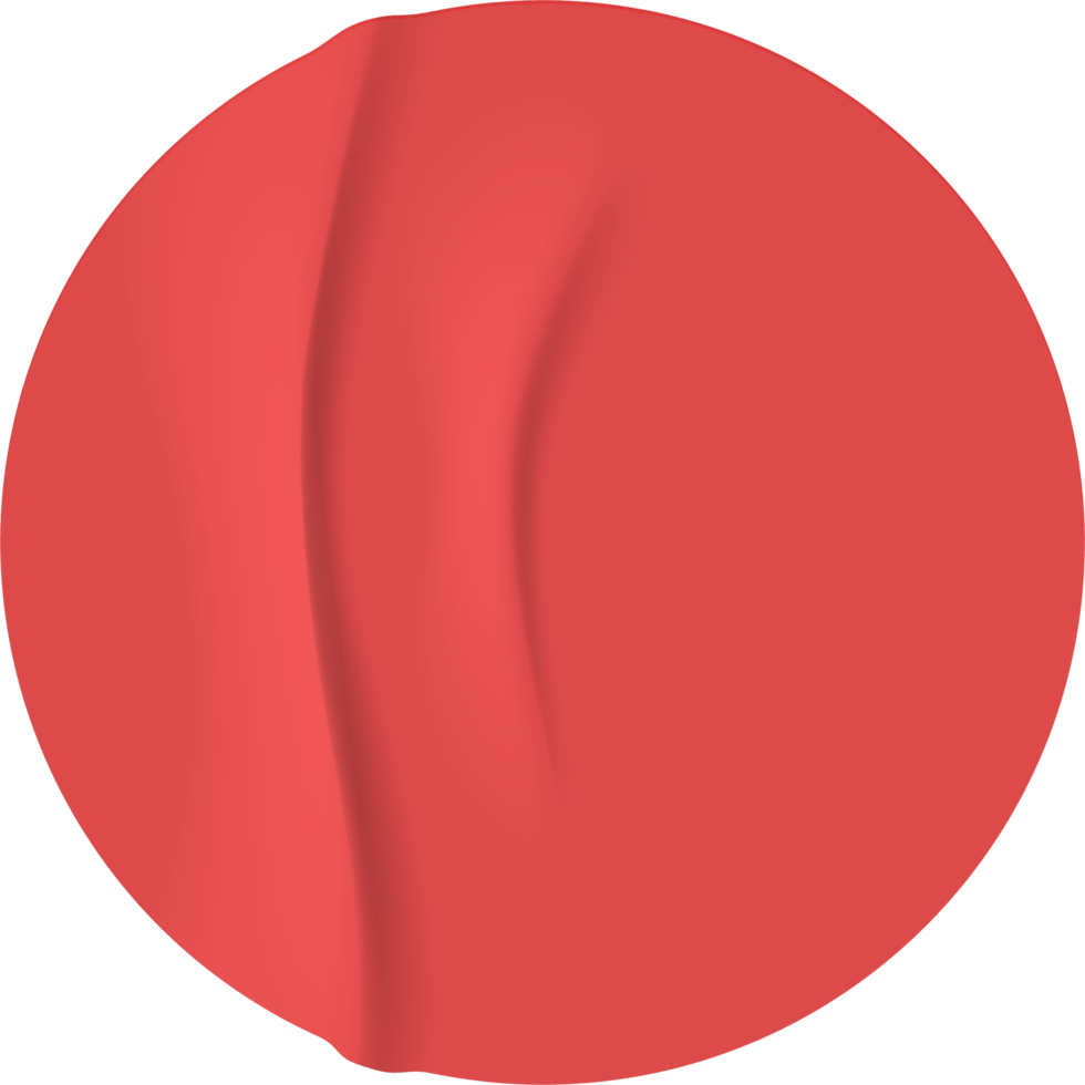 Round crumpled red paper. png