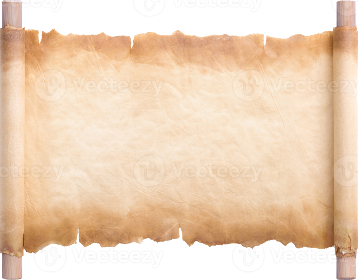 old parchment paper scroll sheet vintage aged or texture background png