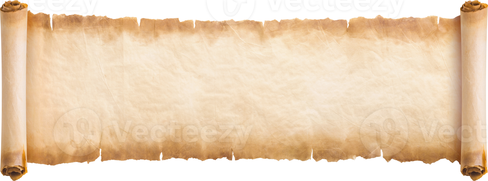 vieux papier parchemin feuille de défilement vintage vieilli ou fond de texture png