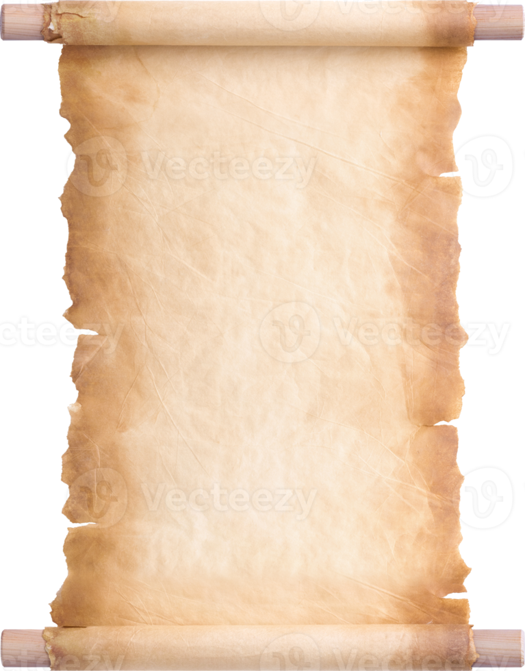old parchment paper scroll sheet vintage aged or texture background png
