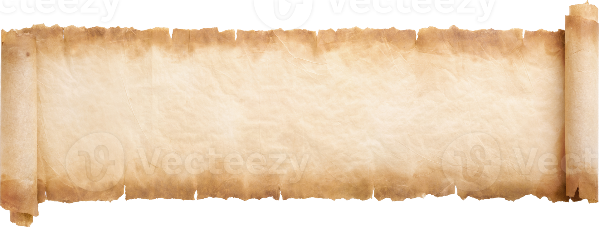 vieux papier parchemin feuille de défilement vintage vieilli ou fond de texture png