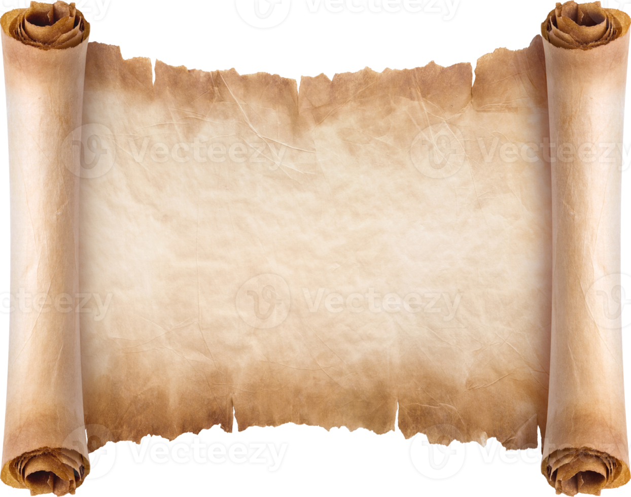 old parchment paper scroll sheet vintage aged or texture background png