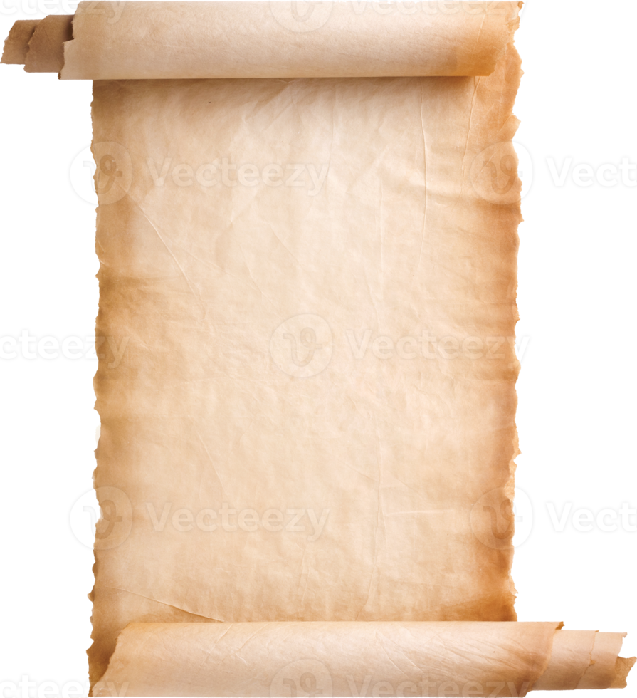 old parchment paper scroll sheet vintage aged or texture background png