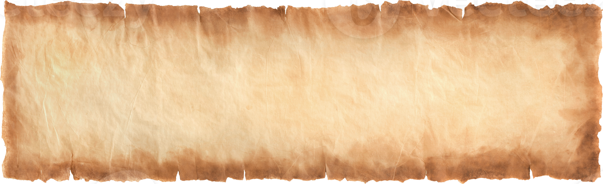 Ancienne feuille de papier parchemin vintage vieilli ou fond de texture png