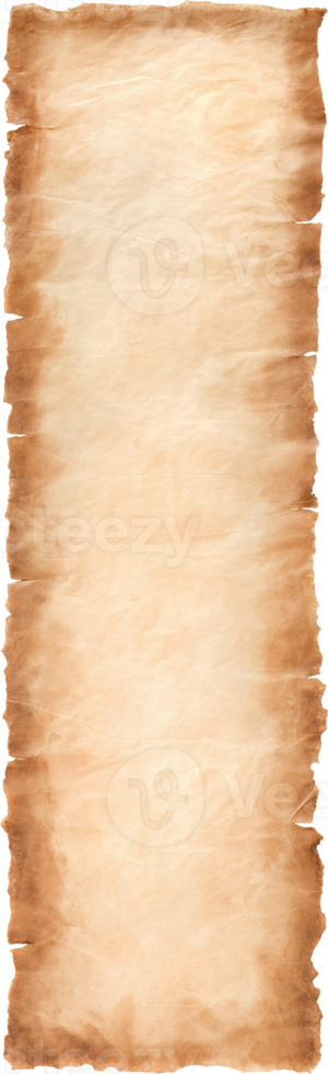 Ancienne feuille de papier parchemin vintage vieilli ou fond de texture png