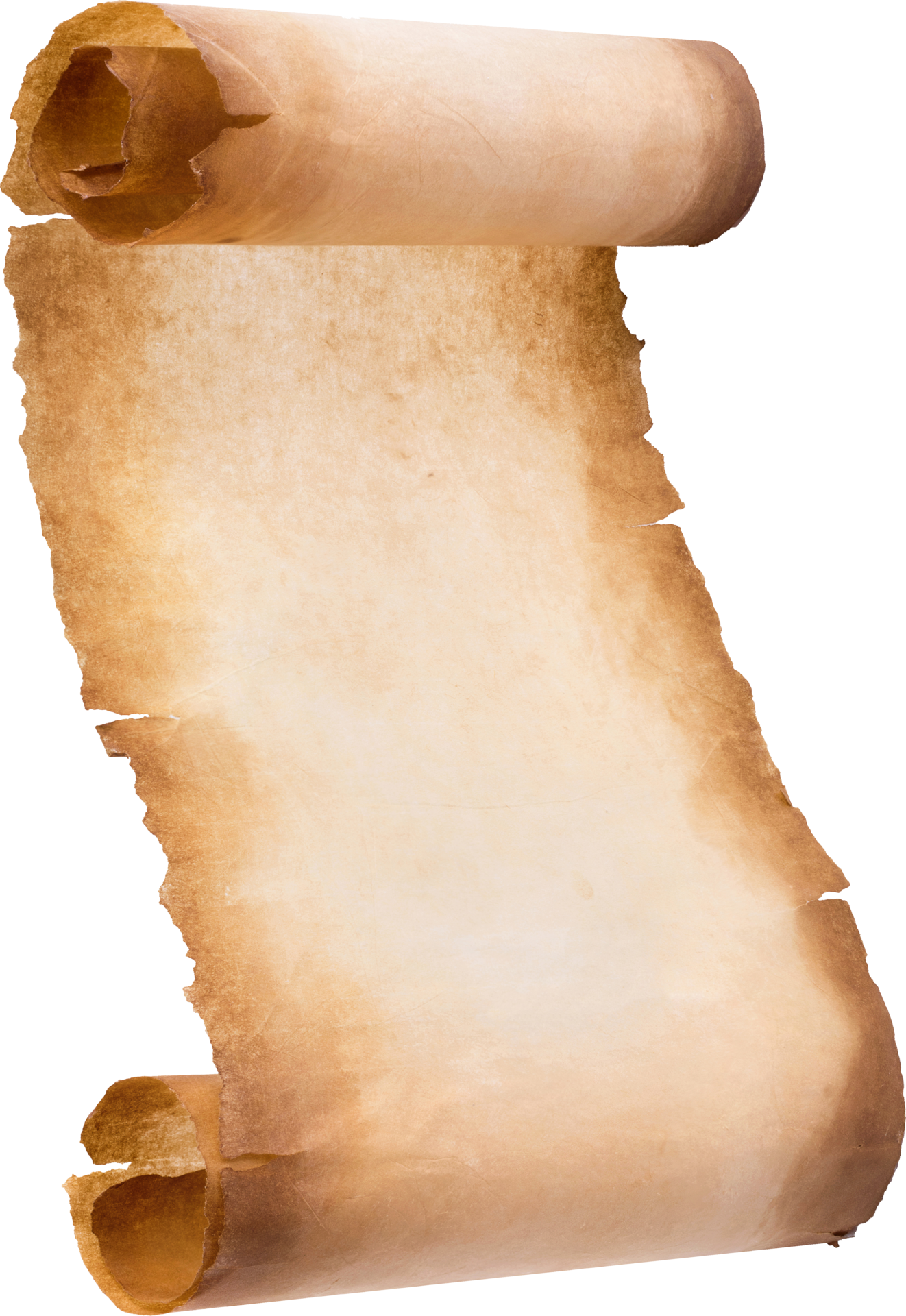 Old Parchment PNG Picture, Unrolled Old Texture Parchment Roll Paper  Element, Open, Texture, Vintage Style PNG Image For Free Download