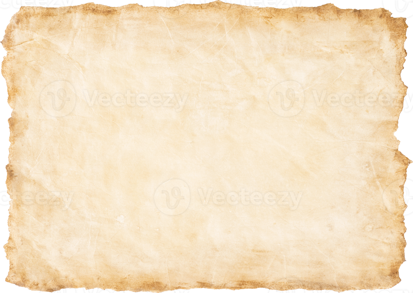 hoja de papel de pergamino antiguo vintage envejecido o fondo de textura png