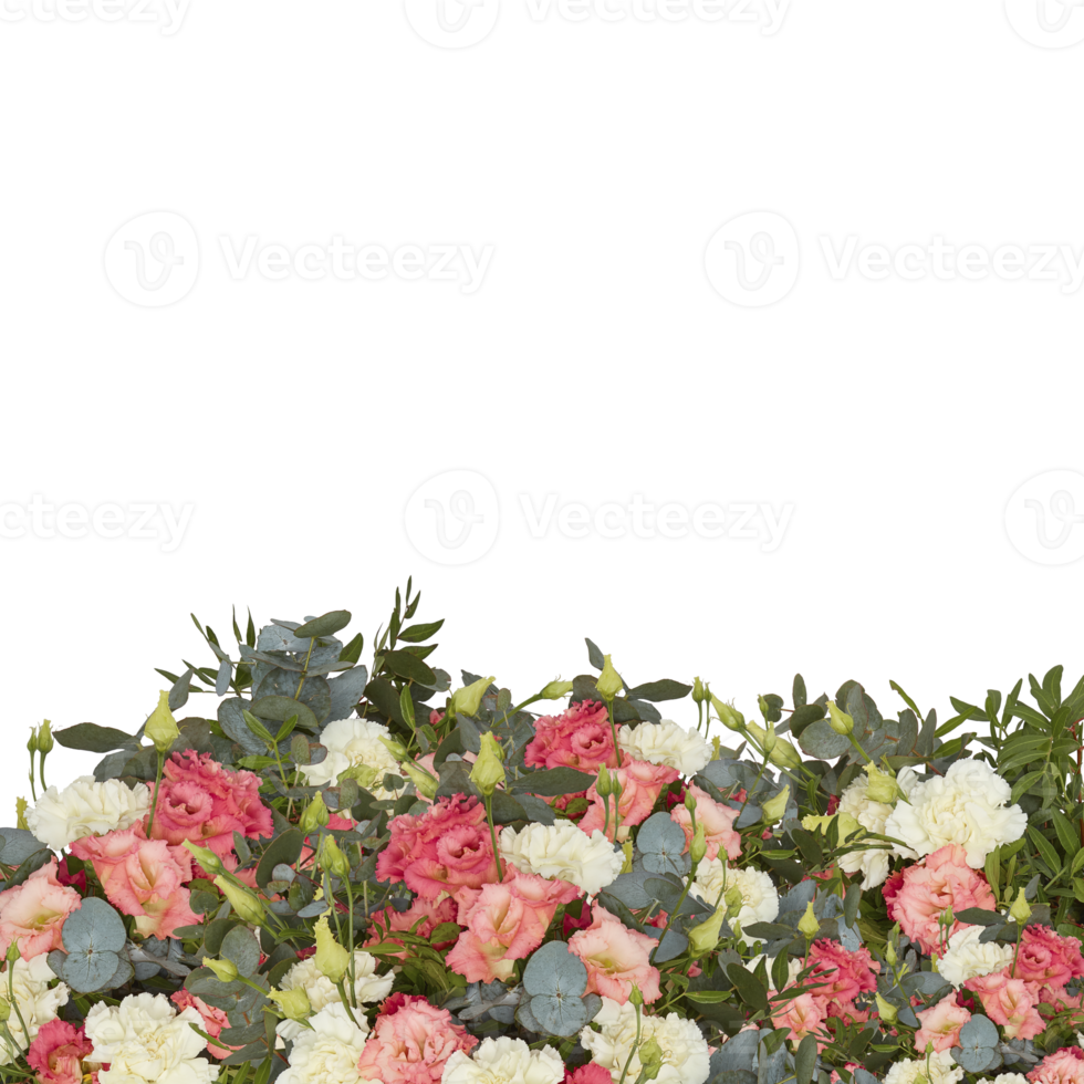 Fresh and colorful bouquet of flowers blooming beautiful first cut out transparent background png