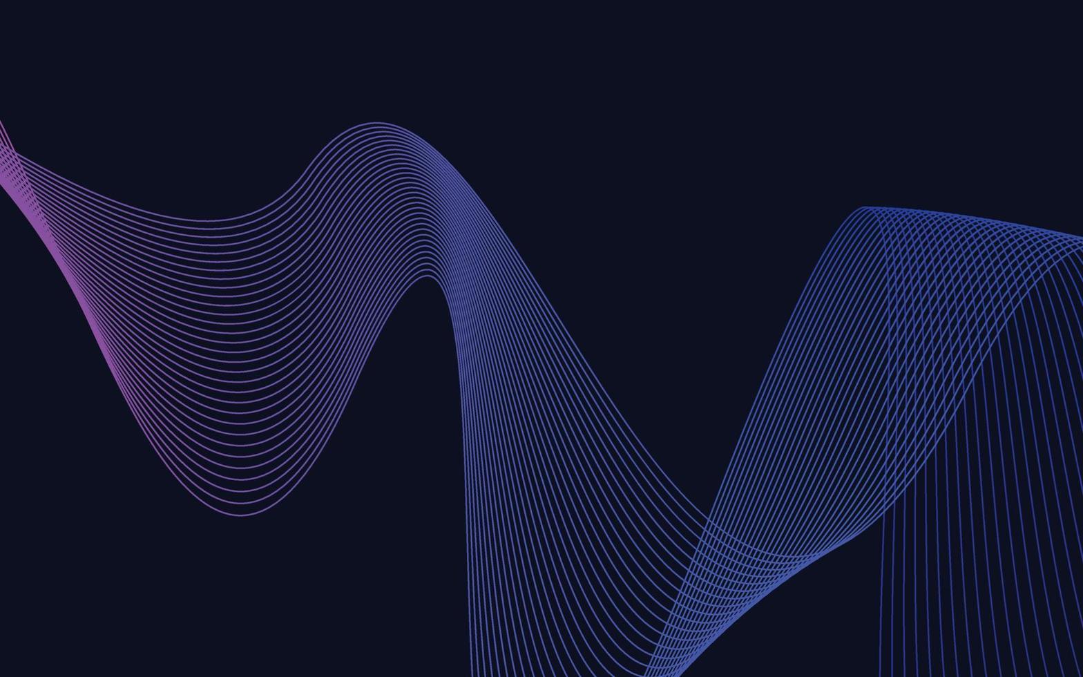 Stylish blue wavy lines abstract background design vector