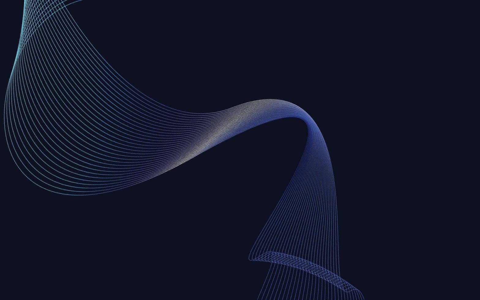 Wave with shadow. Abstract Blue Gradient lines on a background vector