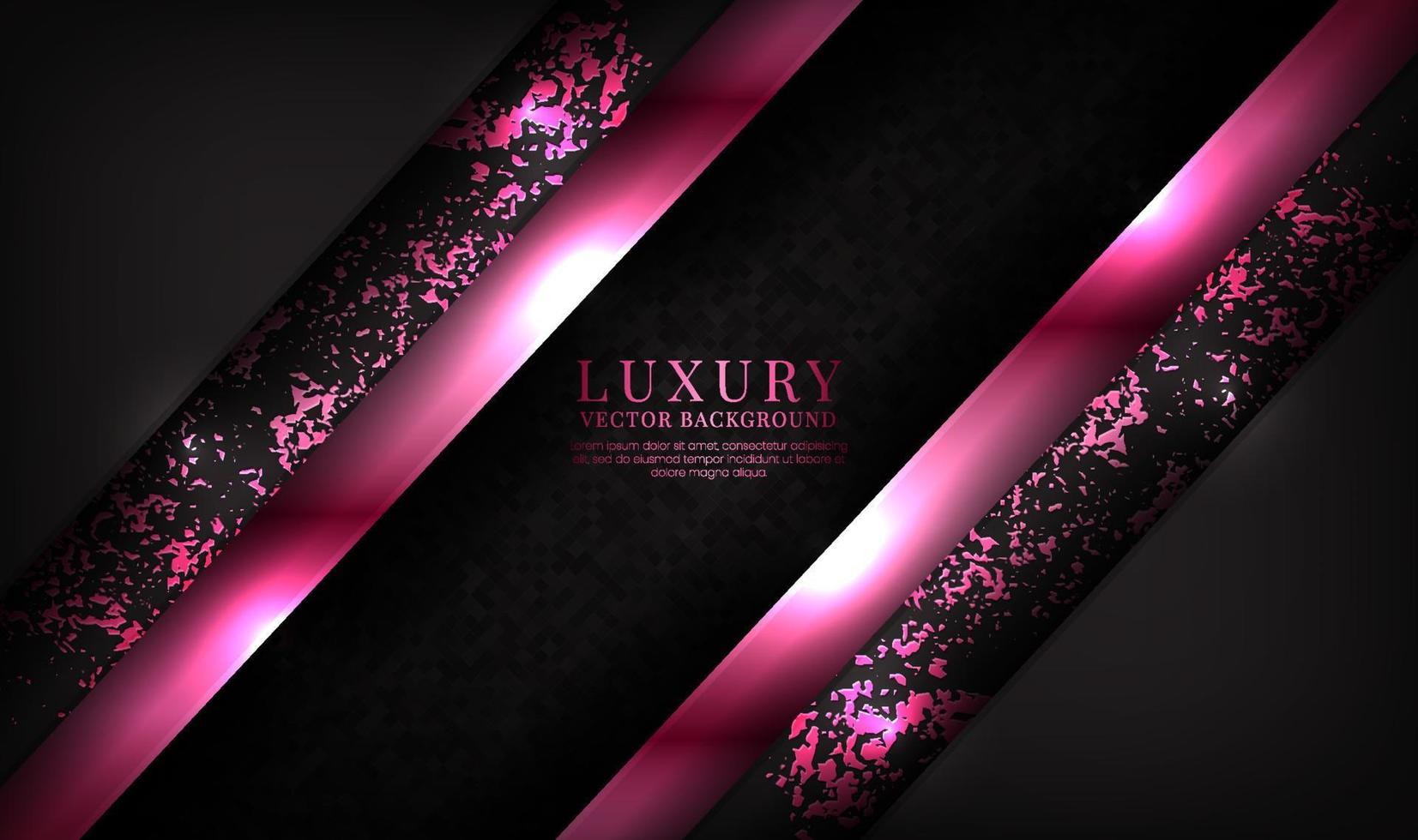 3D black pink luxury abstract background overlap layers on dark space with lines effect decoration. Graphic design element future style concept for banner, flyer, card, brochure cover, or landing page vector