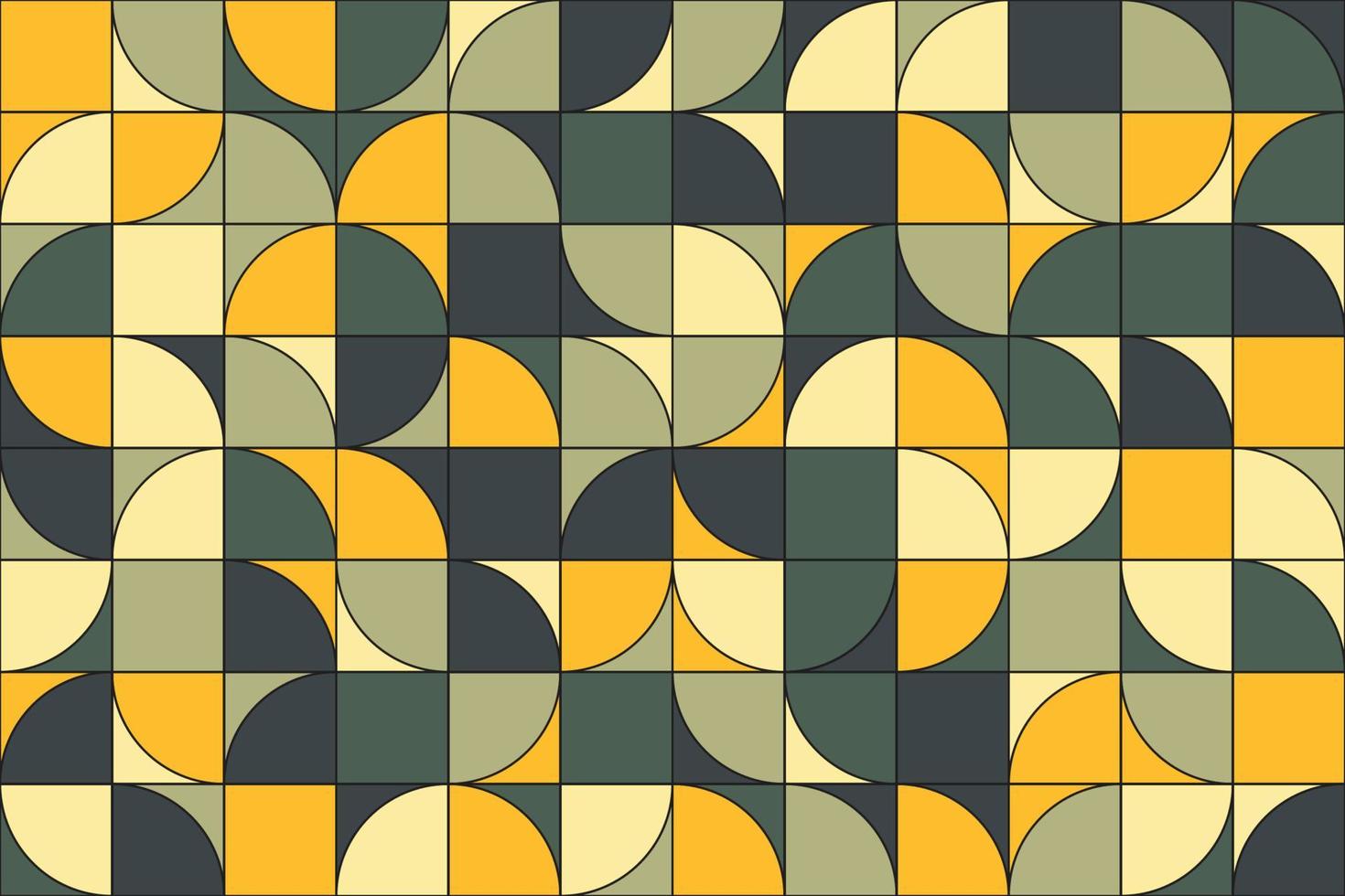 Geo composition of tracery semicircles decorative background. Abstract geometric seamless pattern vector