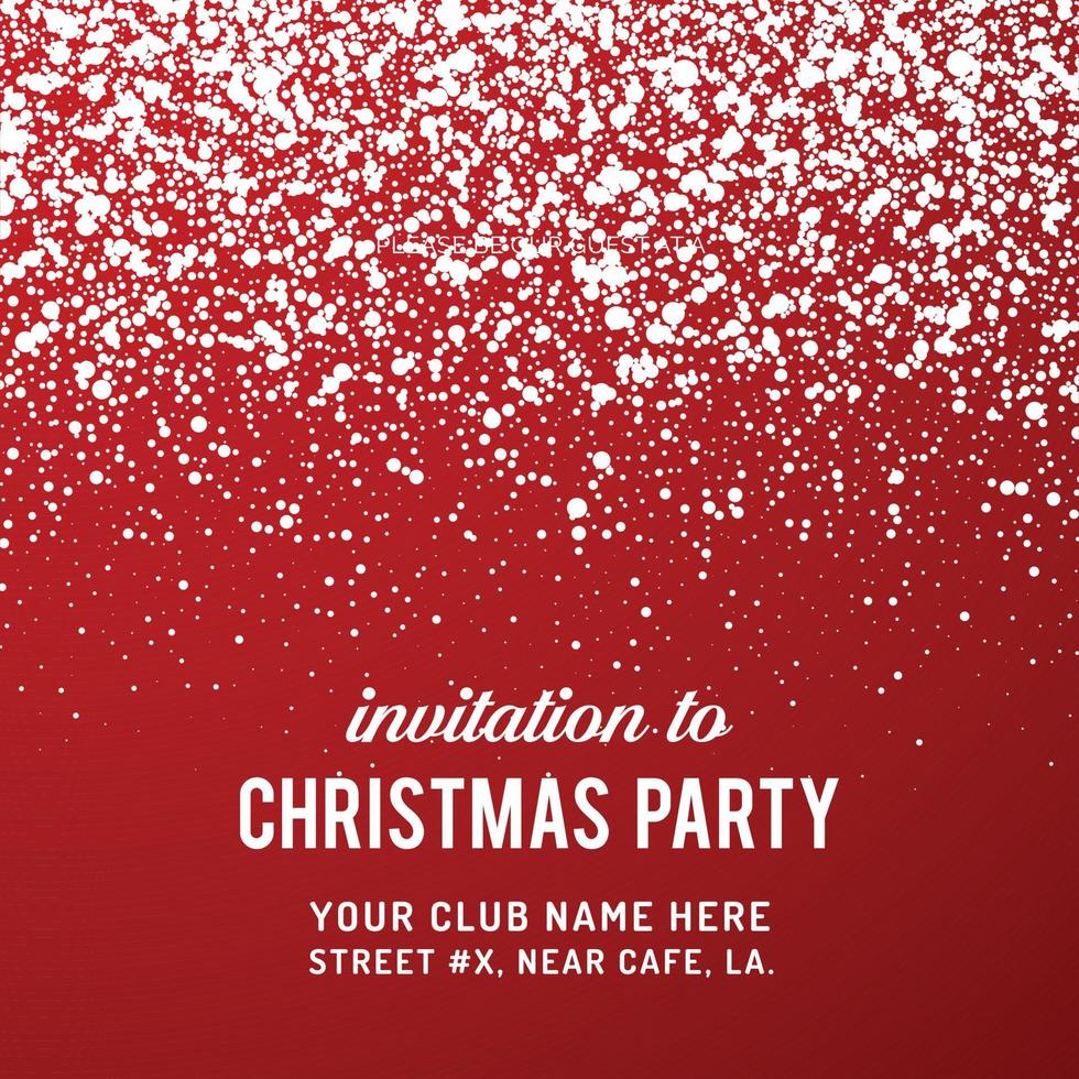 Merry Christmas Party Invitation Background vector