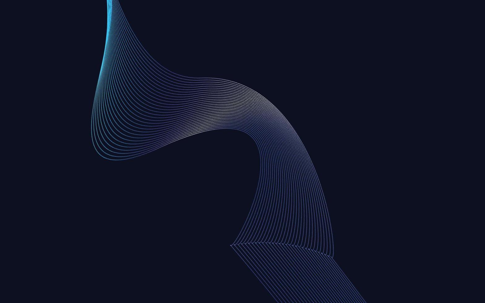 elegante diseño de fondo abstracto de líneas onduladas degradadas azules vector