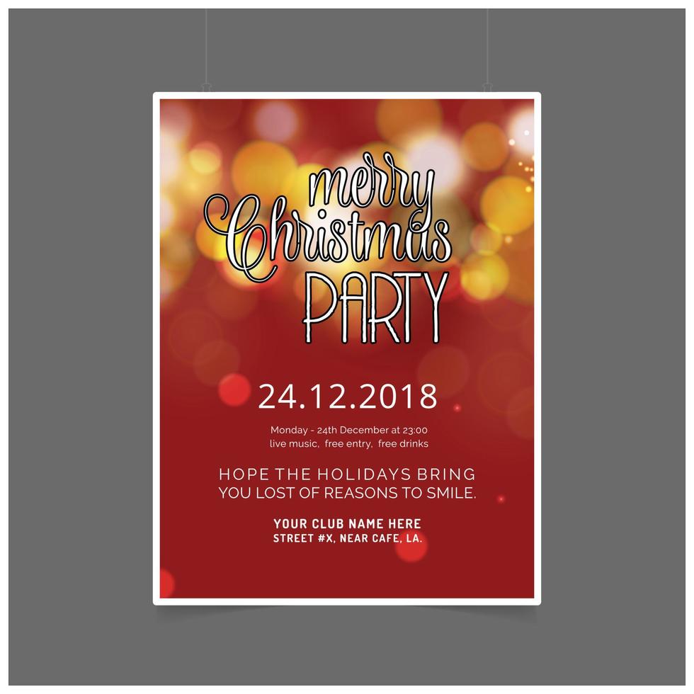 Christmas card design with elegant design and creative background vector