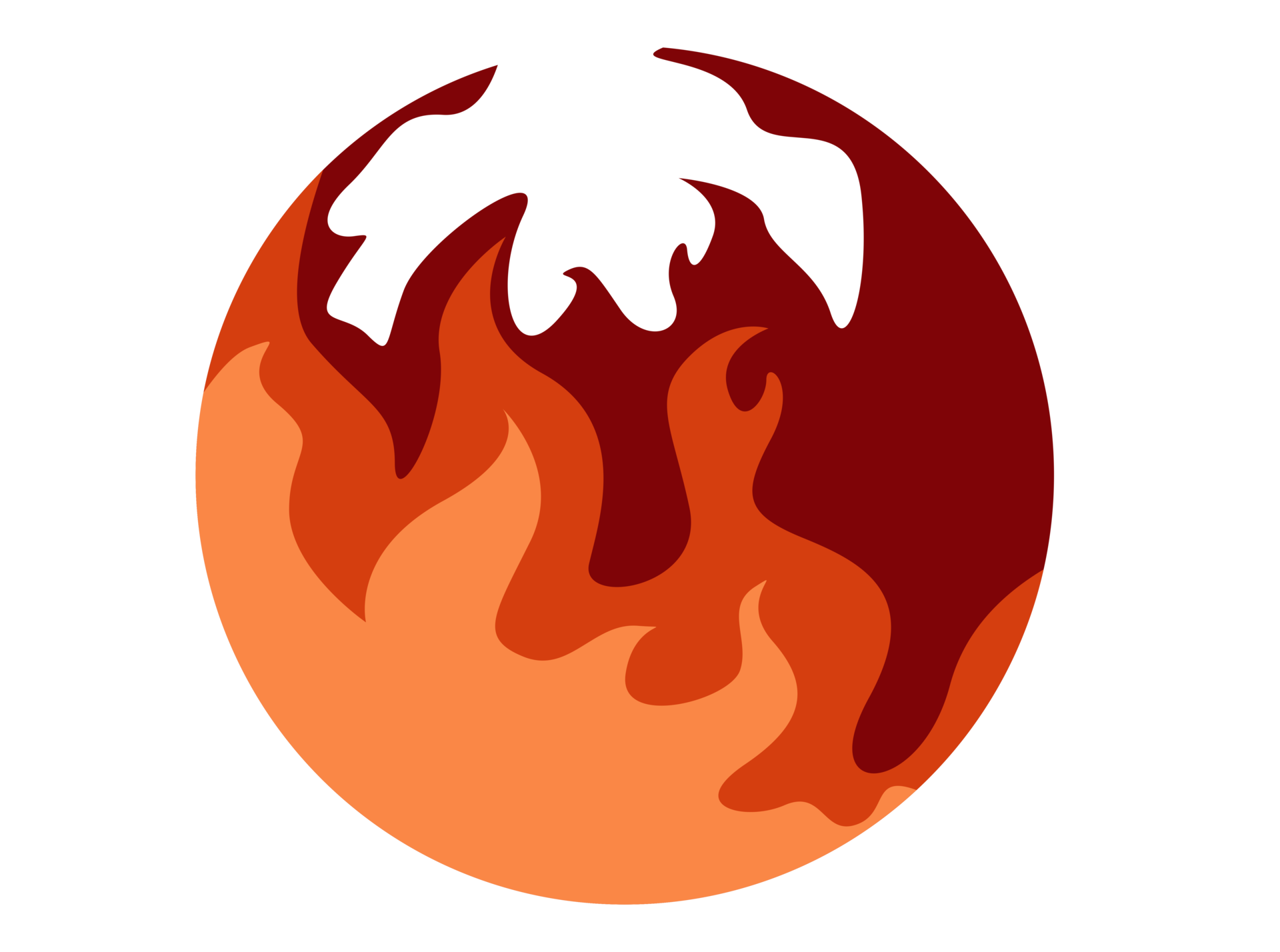 smoldering fire circle icon logo 12982222 PNG