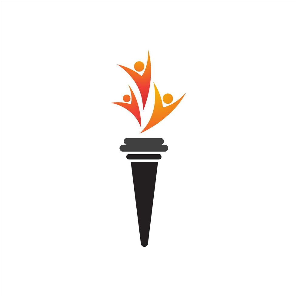 Torch vector icon illustration design