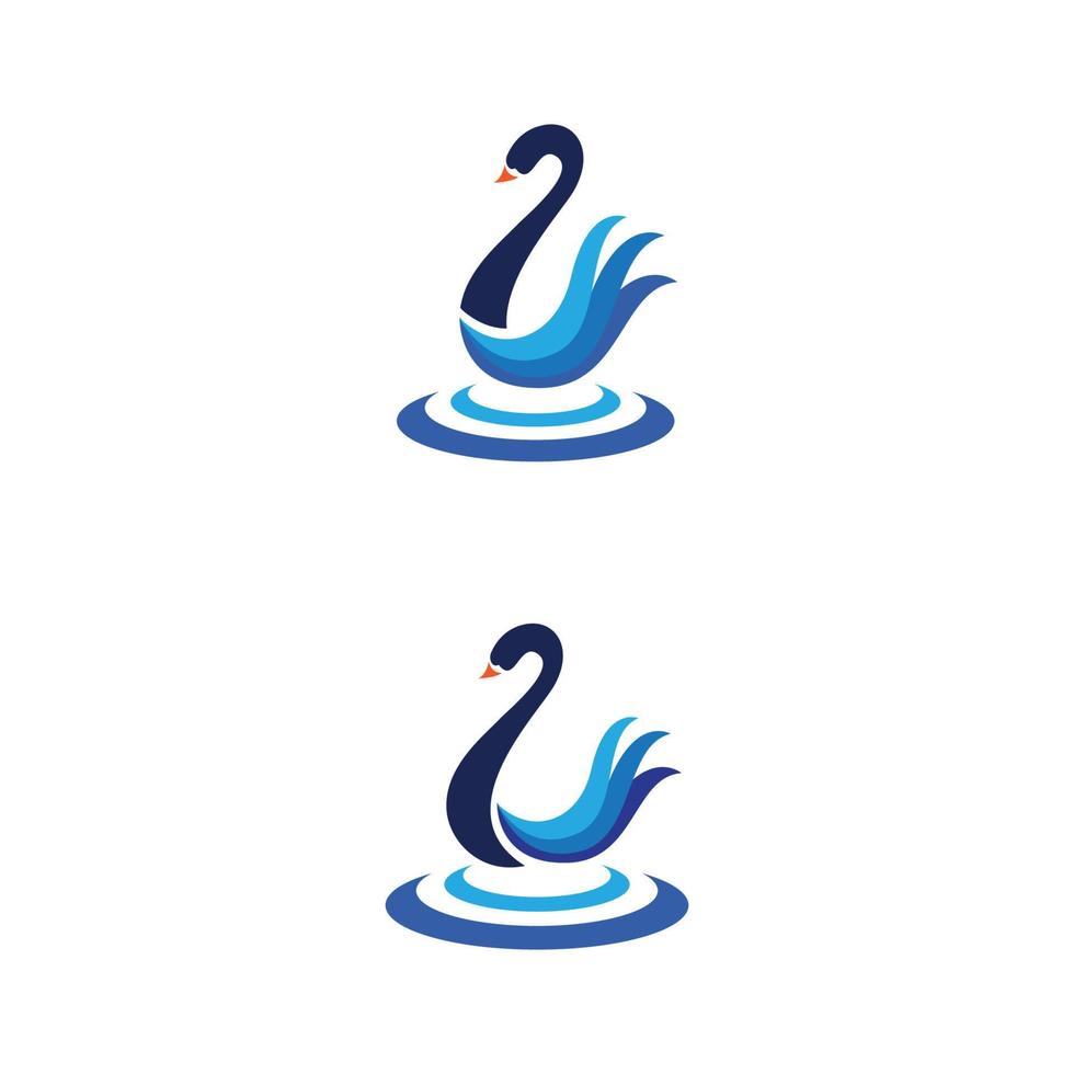 Swan icon Template vector illustration