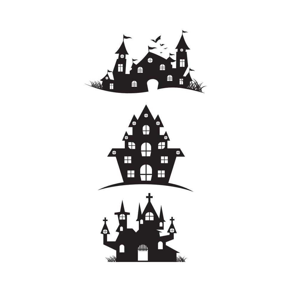 casa halloween fondo vector ilustración