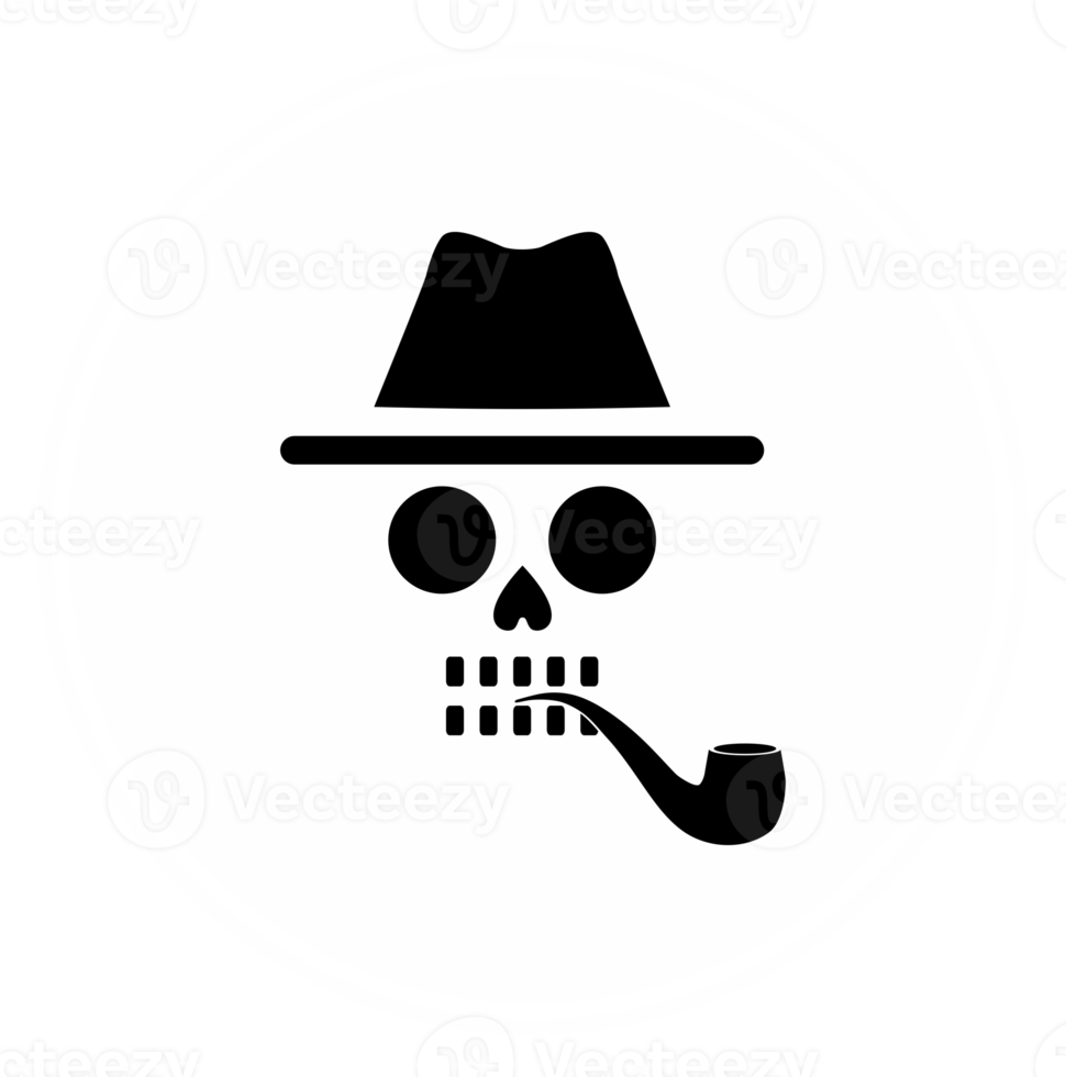 incognito cranio con tabacco tubo icona simbolo per logo, app, sito web, arte illustrazione o grafico design elemento. formato png