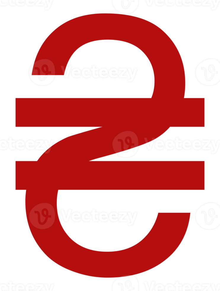Ukraine Currency Icon Symbol, Ukrainian Hryvnia, UAH. Format PNG