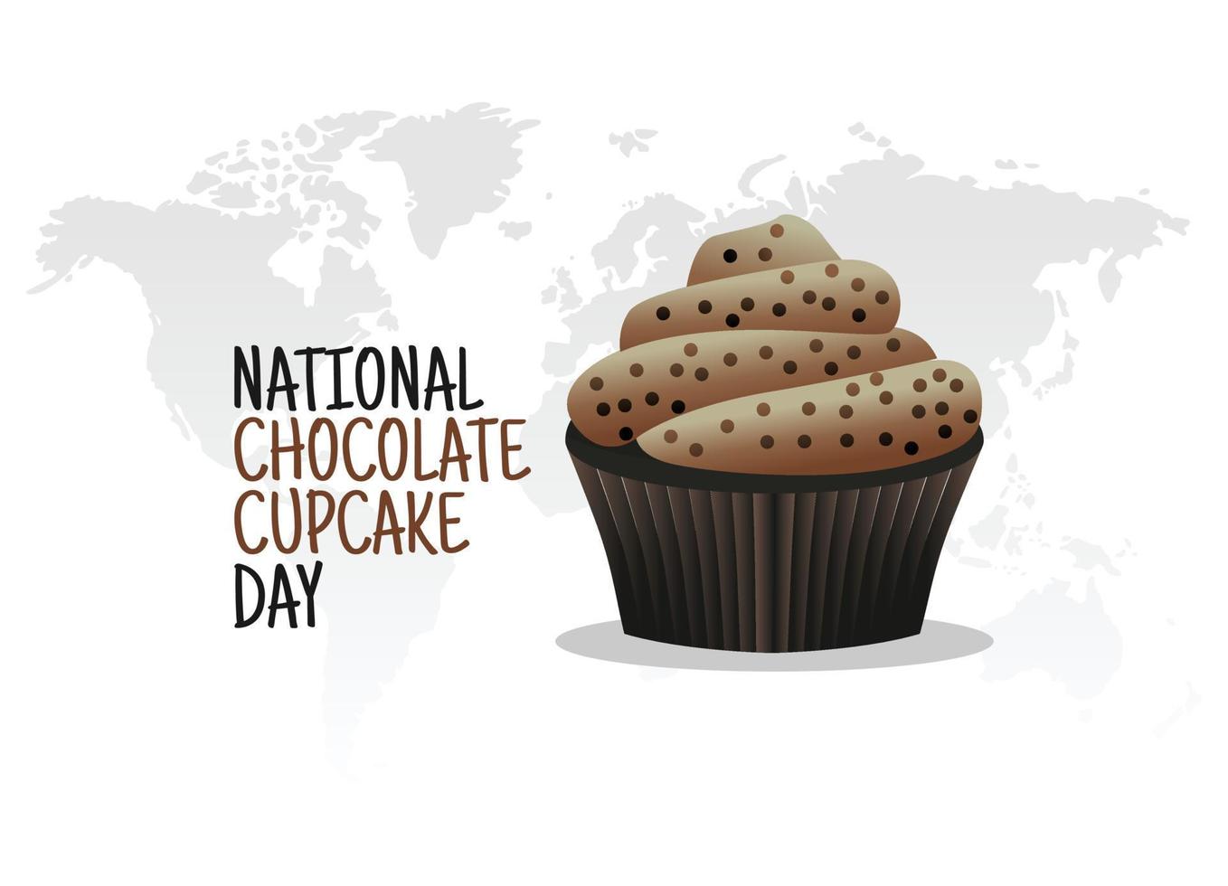 vector graphic of national chocolate cupcake day good for national